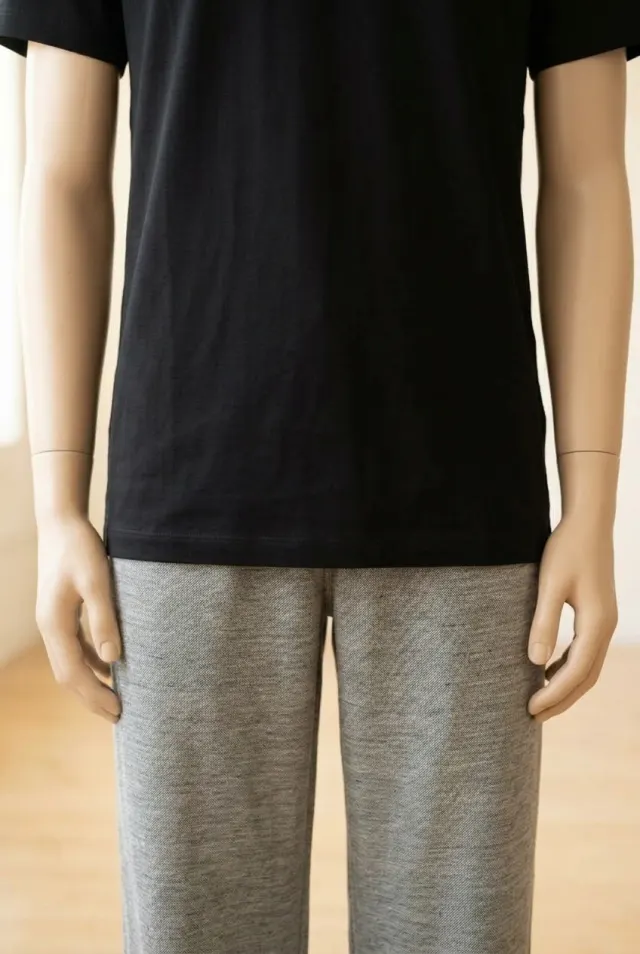 J.Cohen T-shirt męski bawełniany z haftem na piersi czarny