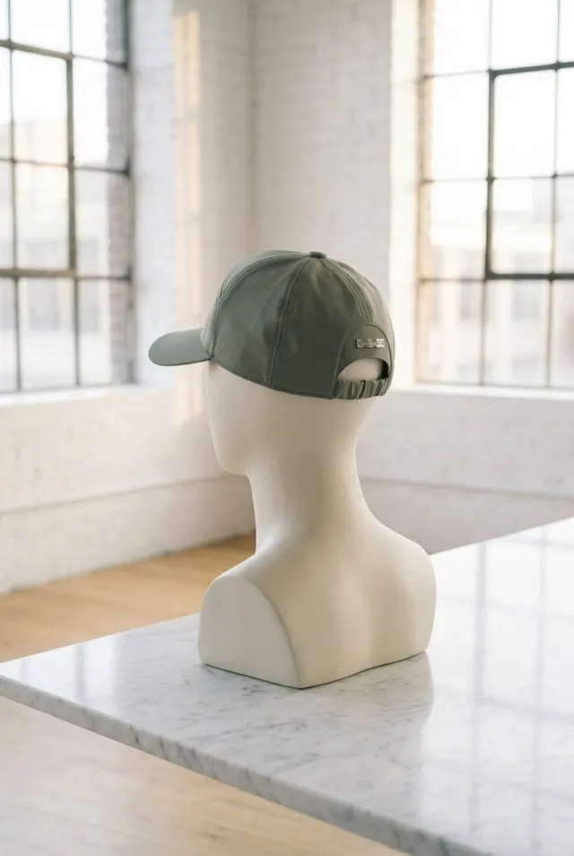 Stefano Ricci czapka z daszkiem męska matowa z logo 3D oliwkowa